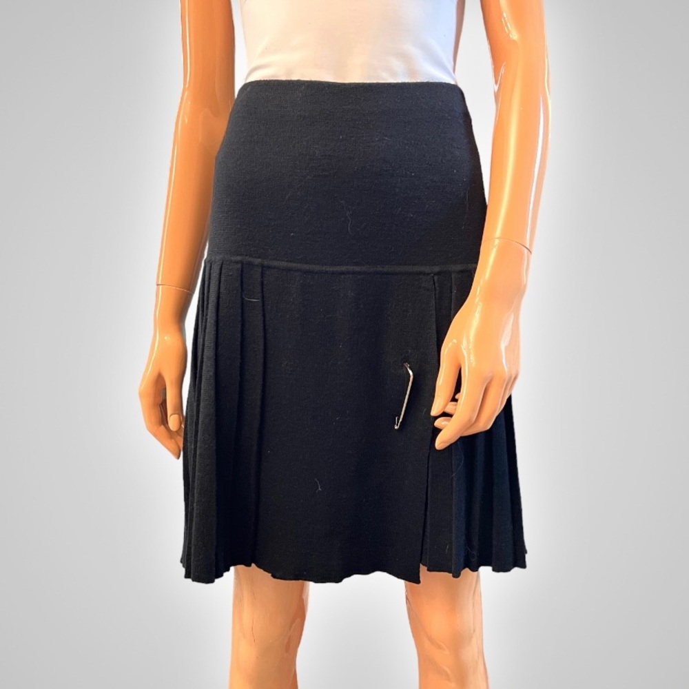 ADRIENNE VITTADINI Pleated Knit Kilt Skirt